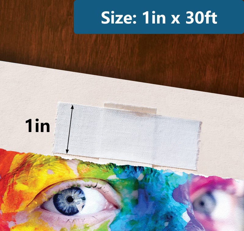 Lineco, Water-Activated Linen Tape, Acid Free Neutral pH Self Adhesive Tape for Hinging Artwork, Photo, Poster, 1 Inch X 30 Ft - Image 2